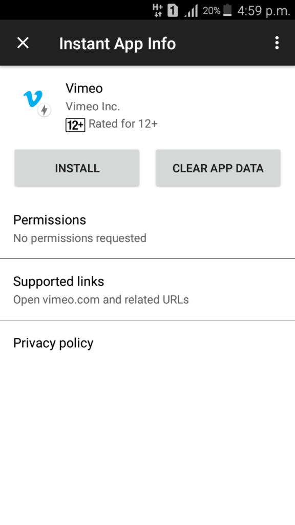 android instant apps play services